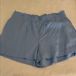 Like new blue shorts—-worn once! Linen